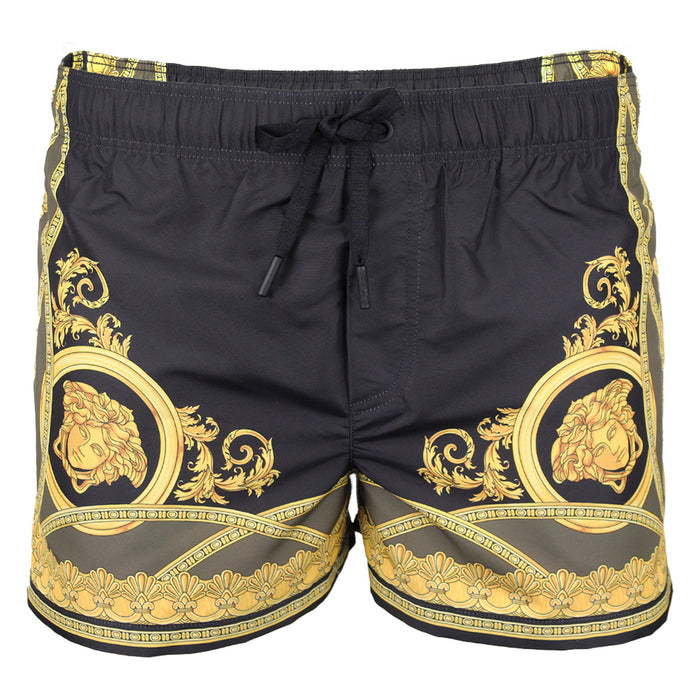 Versace  heritage swimshorts, black and gold