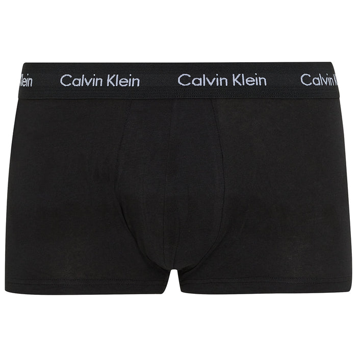 Calvin Klein-5-Pack Low-Rise Cotton Stretch Boxer Trunks, Black-UNDERU