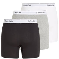 Calvin Klein-3-Pack Modern Cotton Boxer Briefs, Black/Grey/White-UNDERU