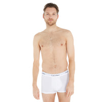 Calvin Klein-3-Pack Modern Cotton Boxer Trunks, White-UNDERU