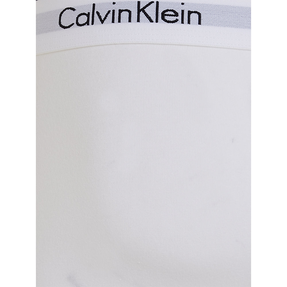 Calvin Klein-3-Pack Modern Cotton Boxer Trunks, White-UNDERU