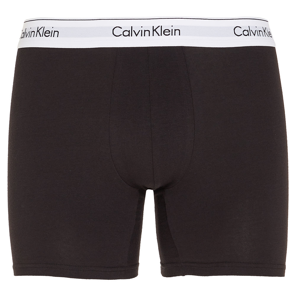 Calvin Klein-3-Pack Modern Cotton Boxer Briefs, Black-UNDERU