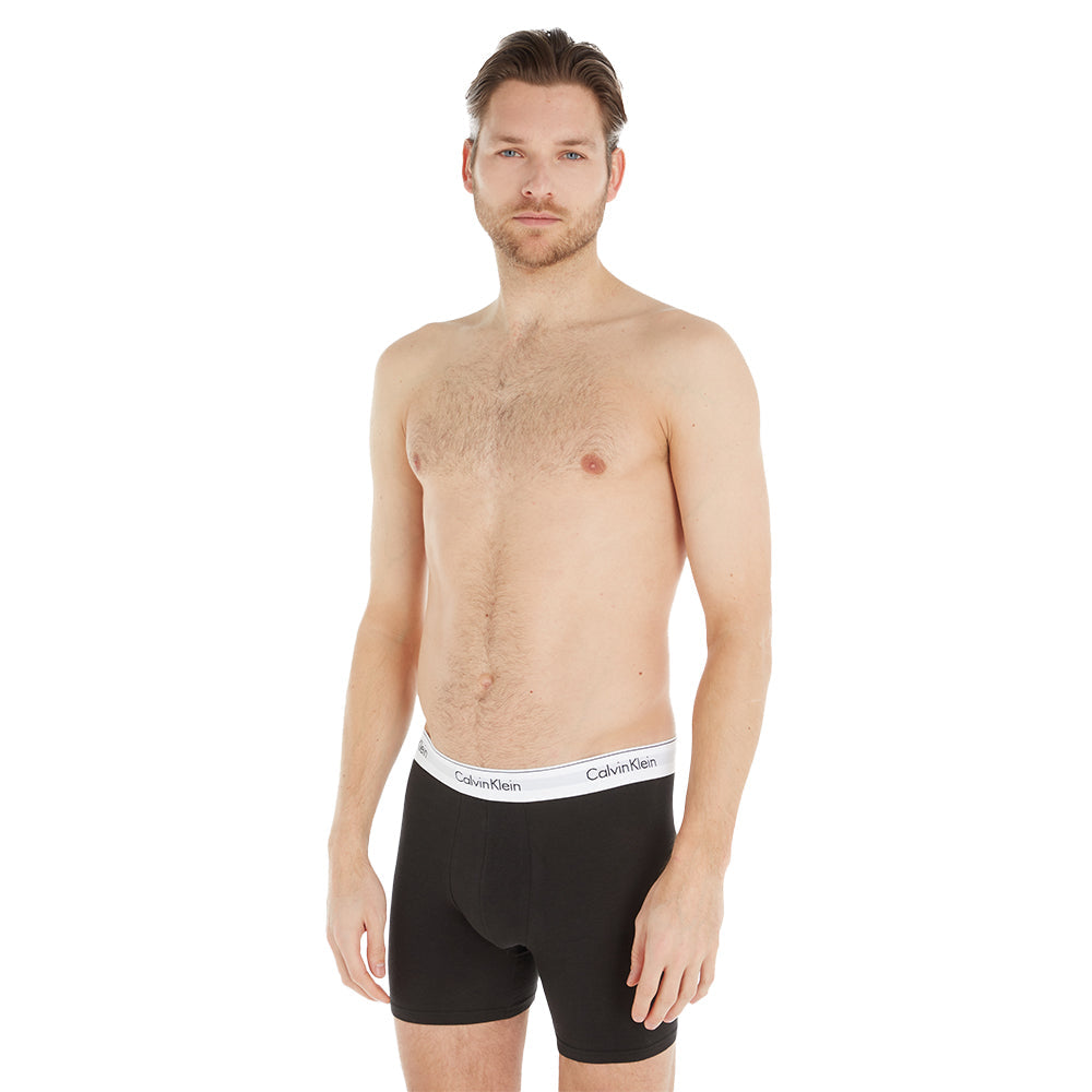 3 Pack Modern Cotton Boxer Briefs Black