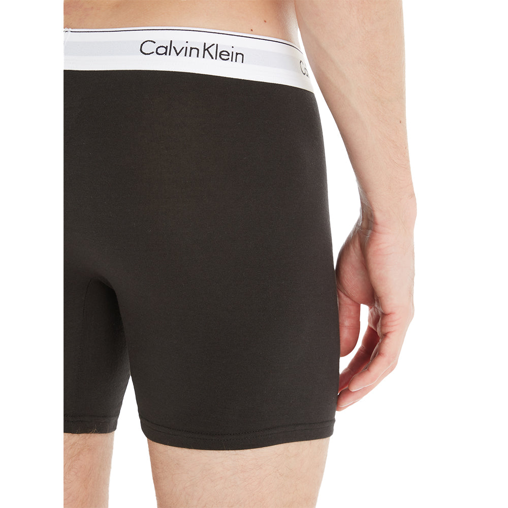 Calvin Klein-3-Pack Modern Cotton Boxer Briefs, Black-UNDERU