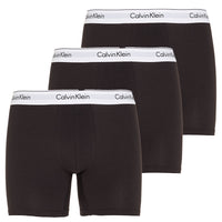 Calvin Klein-3-Pack Modern Cotton Boxer Briefs, Black-UNDERU