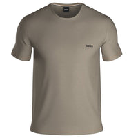 BOSS-Lightweight Mini Waffle T-Shirt, Dark Beige-UNDERU