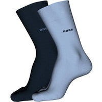 BOSS-2-Pack Bamboo Socks, Blue/Navy-UNDERU