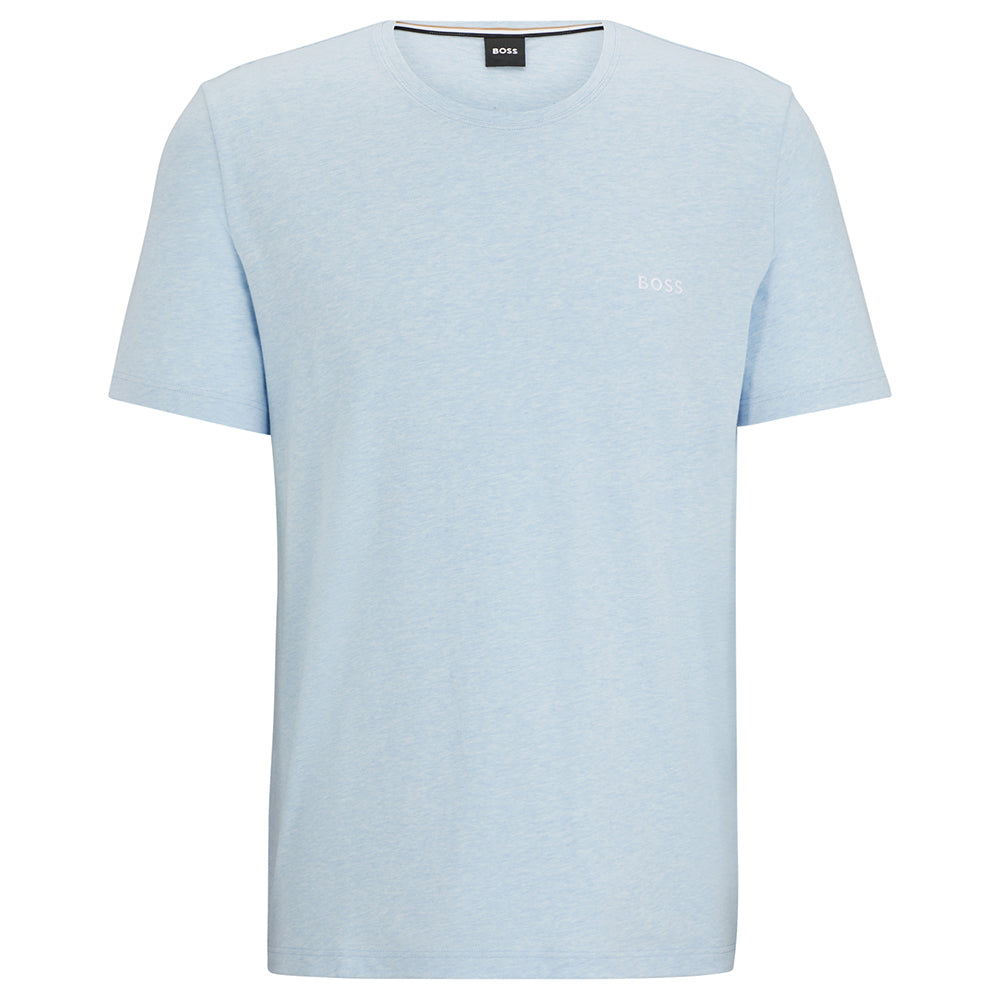 BOSS-Stretch-Cotton T-Shirt, Light Blue-UNDERU