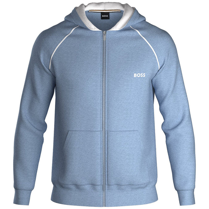 BOSS-Mix & Match Zip-Up Hoodie, Light Blue-UNDERU