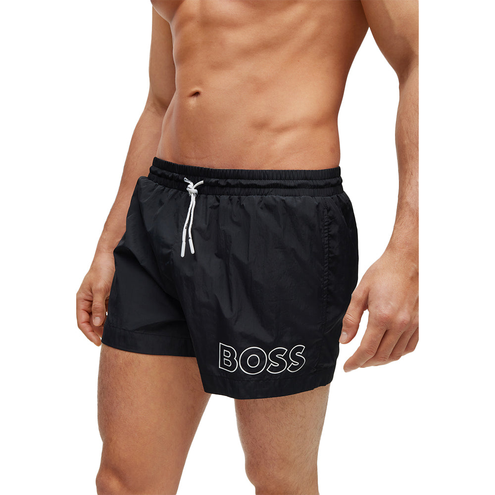 BOSS-Mooneye Swim Shorts, Black-UNDERU