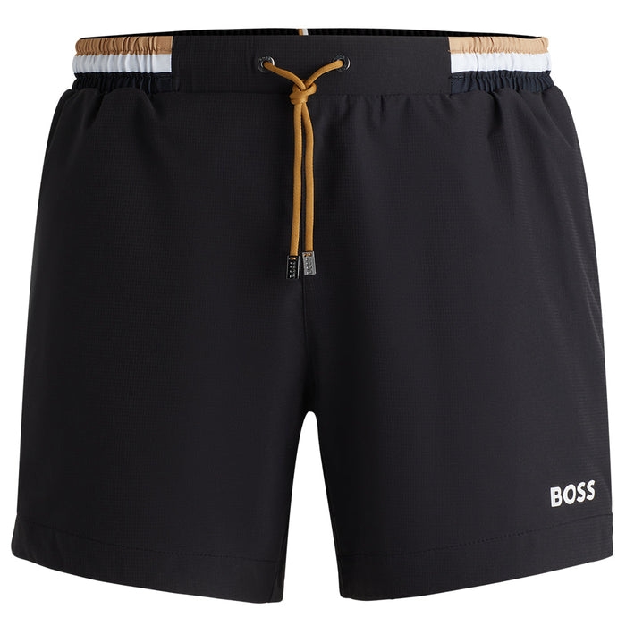 BOSS-Atoll Luxe Swim Shorts, Black-UNDERU