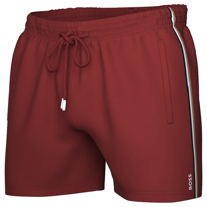 BOSS-Iconic Swim Shorts, Open Brown-UNDERU