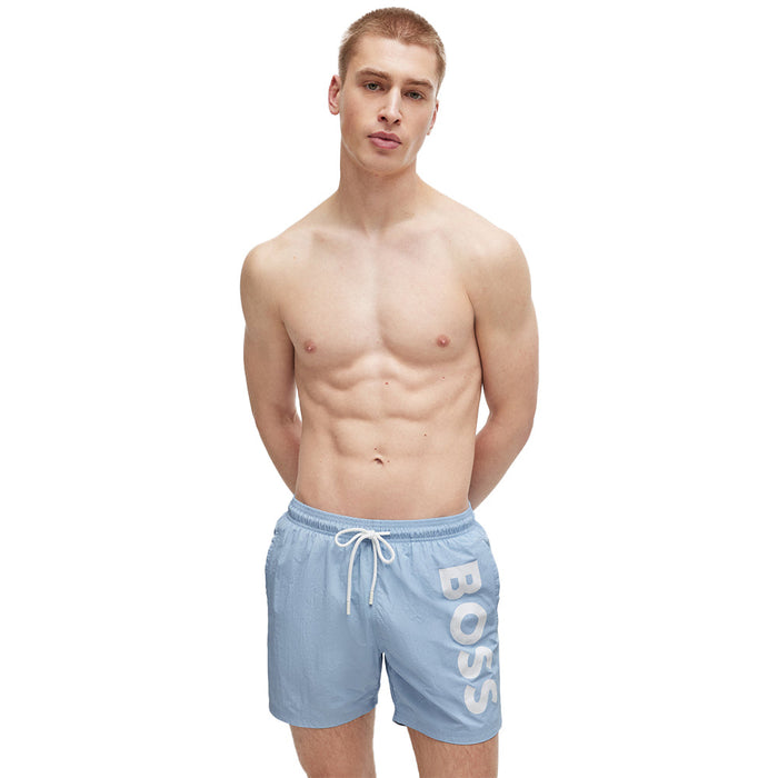 BOSS-Octopus Swim Shorts, Light Blue-UNDERU