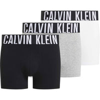 Calvin Klein-3-Pack Intense Power Boxer Trunks, Black/Grey/White-UNDERU