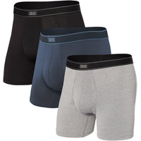 SAXX-3-Pack Daytripper Boxer Briefs, Black/Grey/Navy-UNDERU