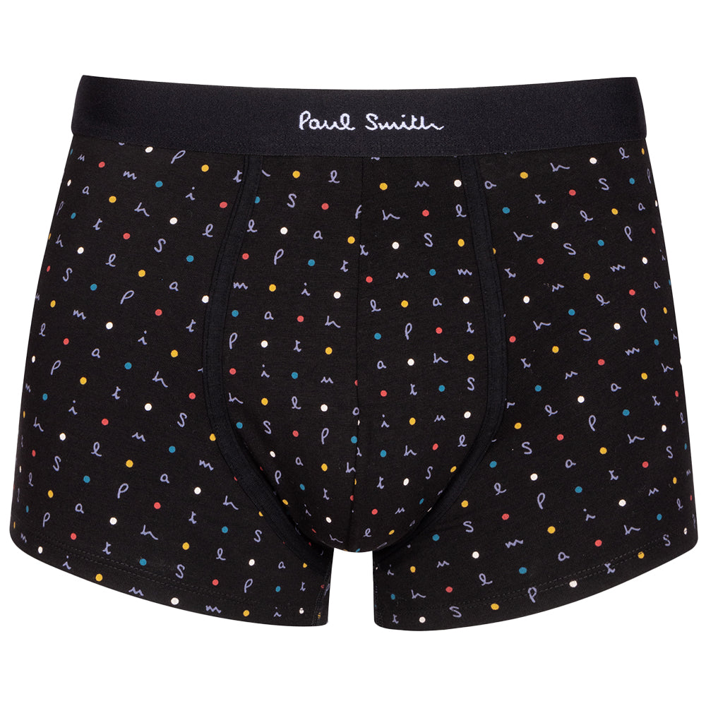 Paul Smith-3-Pack Stripes & Letters Boxer Trunks, Black/Multi-UNDERU