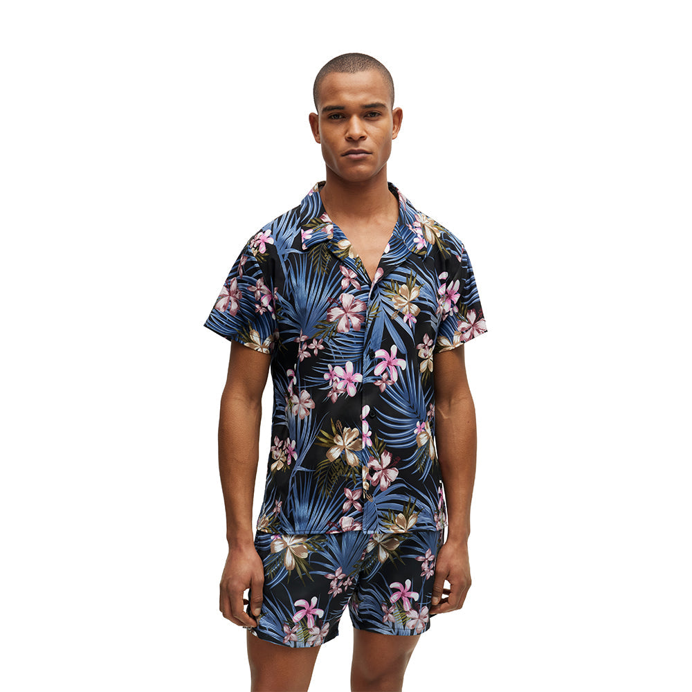 BOSS-Beach Shirt, Navy-UNDERU