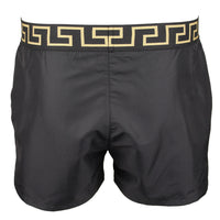 Versace greca swimshorts, black, back view 