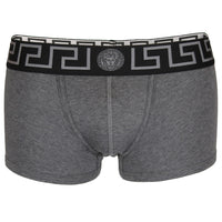 Versace low rise greca border boxer trunk, grey