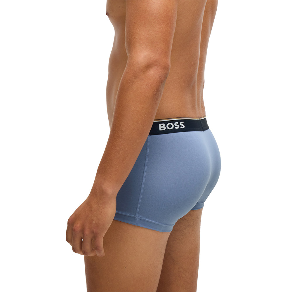 BOSS-3-Pack Power Boxer Trunks, Blue Mix-UNDERU