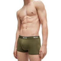 BOSS-3-Pack Power Boxer Trunks, Black/Khaki/Blue-UNDERU