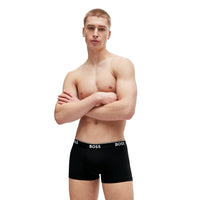 BOSS-3-Pack Power Boxer Trunks, Black/Khaki/Blue-UNDERU