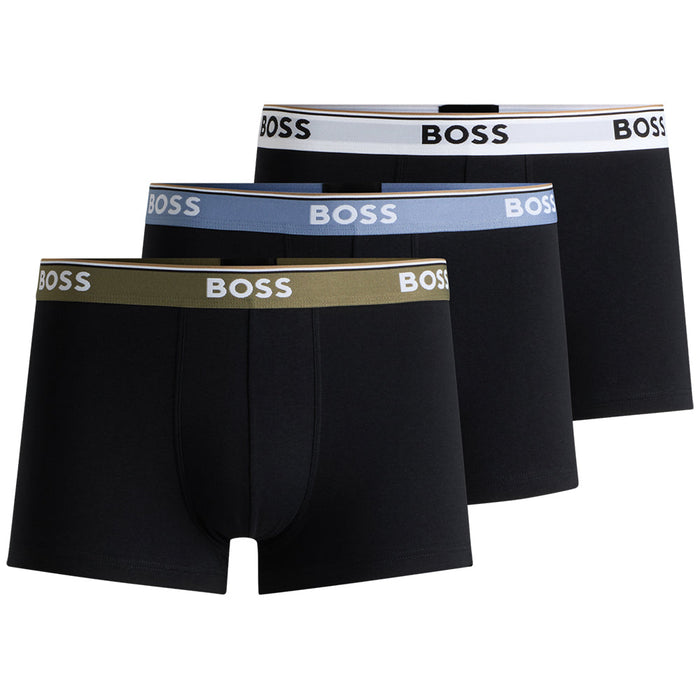 BOSS-3-Pack Power Boxer Trunks, Black-UNDERU