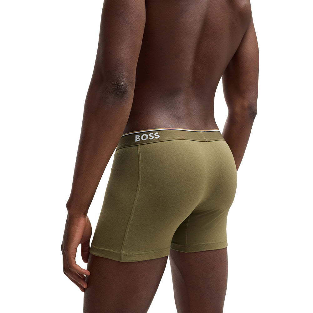 BOSS-3-Pack Power Boxer Briefs, Black/Khaki/Navy-UNDERU