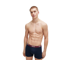 BOSS-3-Pack Power Boxer Briefs, Burgundy/Navy-UNDERU