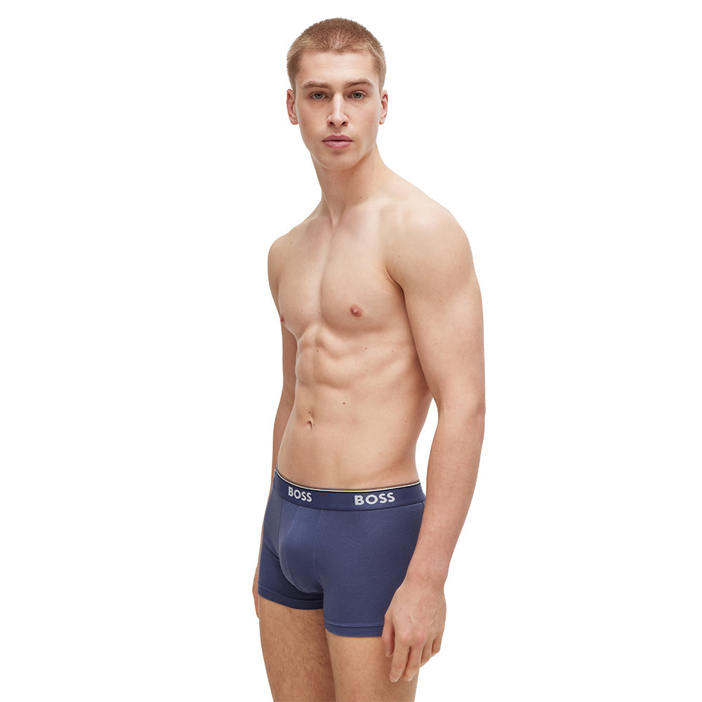 BOSS-3-Pack Power Boxer Trunks, Blues-UNDERU