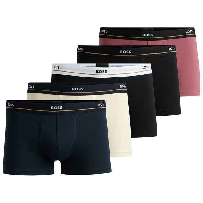 BOSS-5-Pack Essential Boxer Trunks, Multi-UNDERU