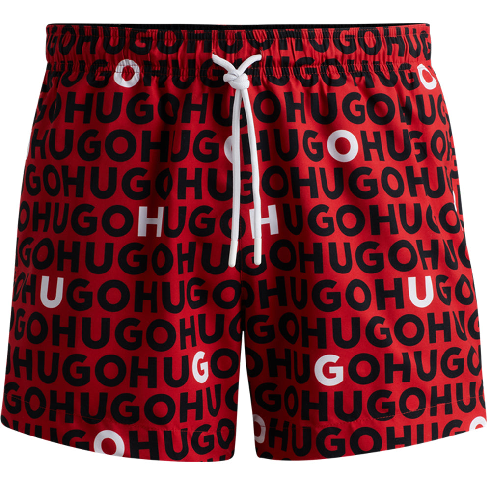 HUGO-Tortuga Swim Shorts, Medium Red-UNDERU