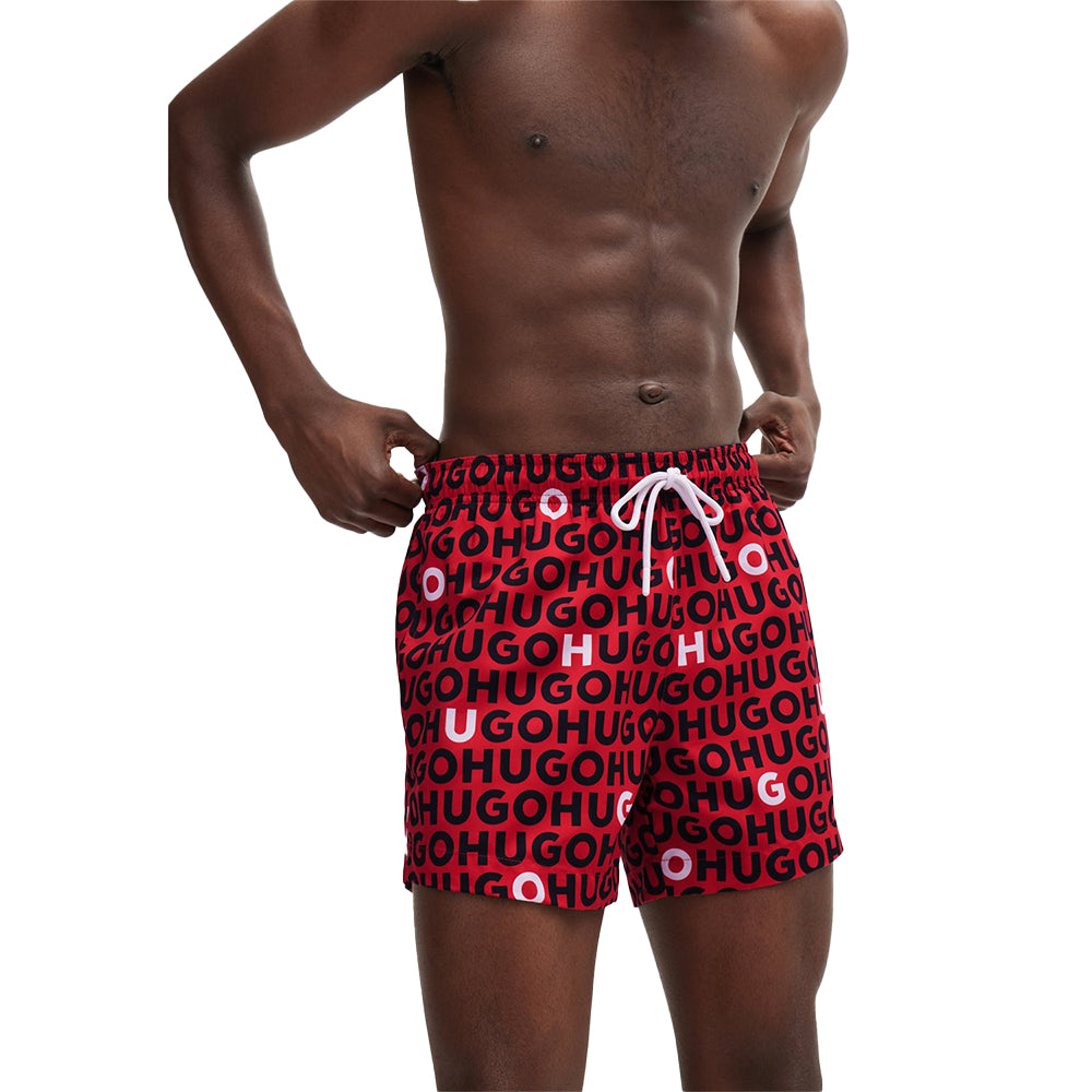 HUGO-Tortuga Swim Shorts, Medium Red-UNDERU