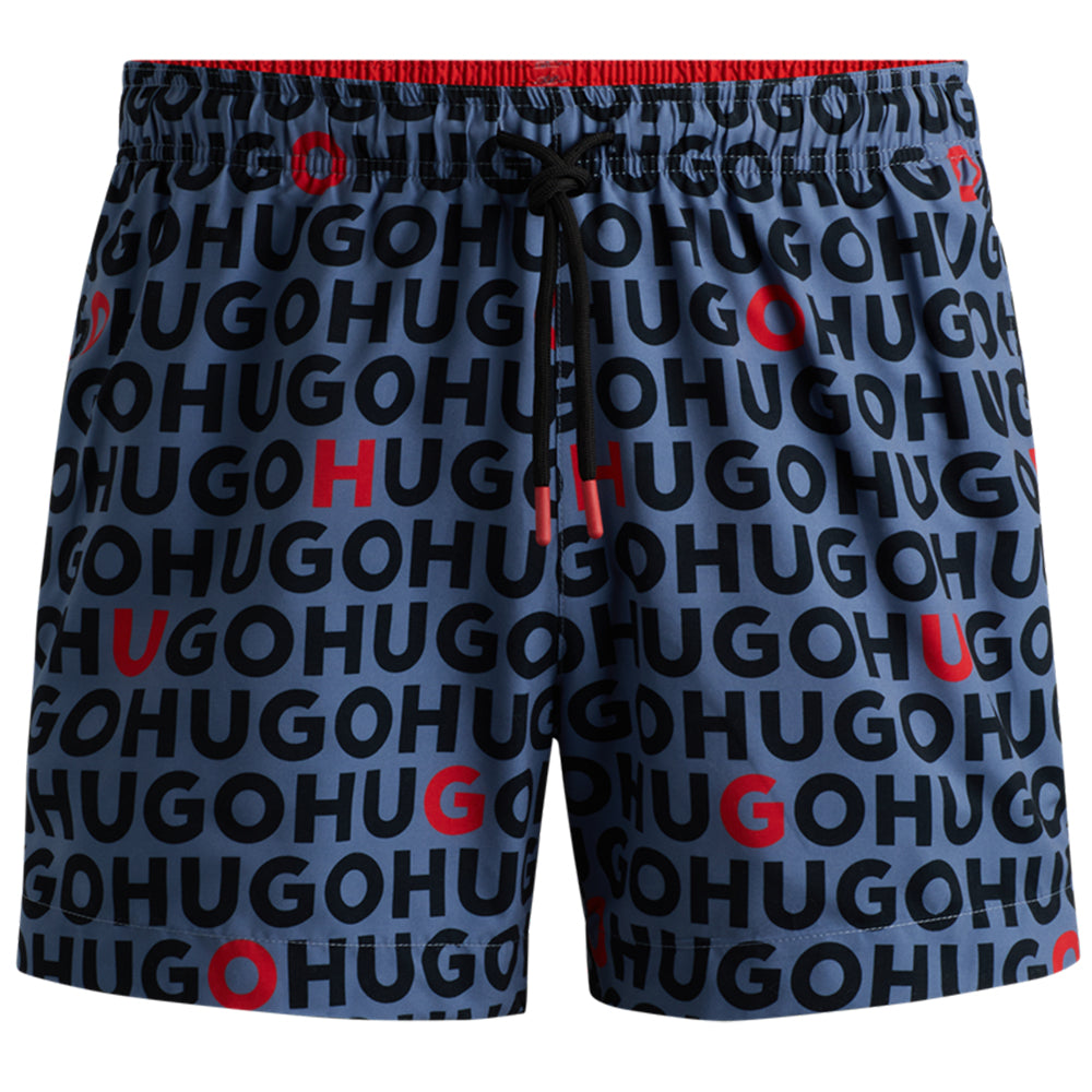 HUGO-Tortuga Swim Shorts, Medium Blue-UNDERU