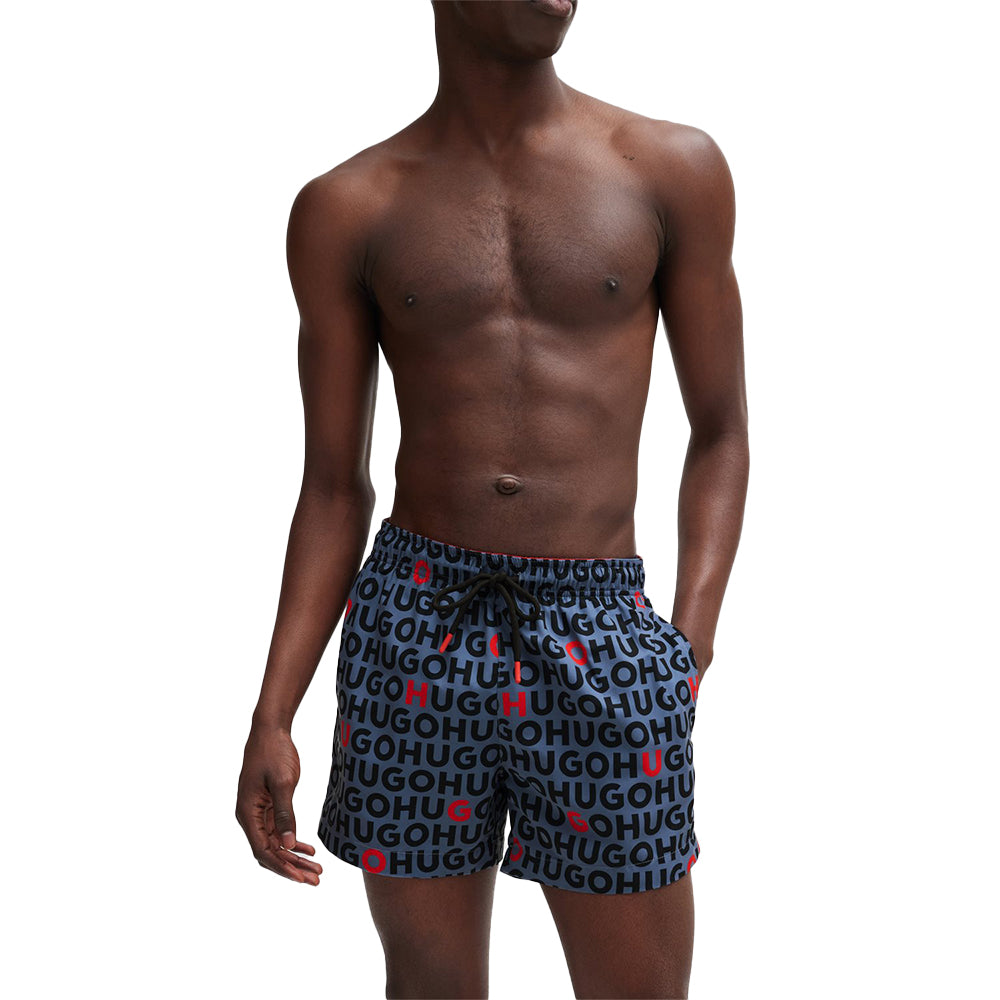 HUGO-Tortuga Swim Shorts, Medium Blue-UNDERU