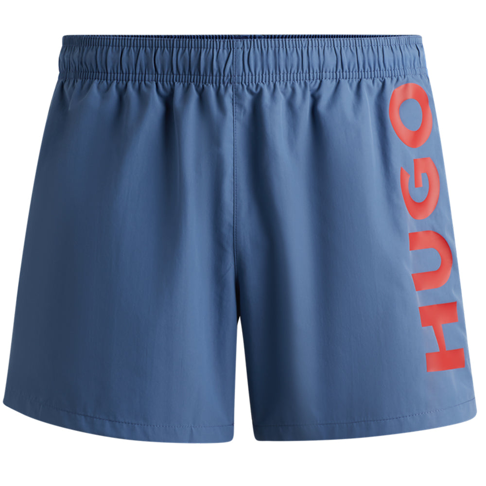 HUGO-Abas Swim Shorts, Medium Blue-UNDERU