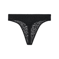 HOM-Free-Cut Lace G-String, Black-UNDERU