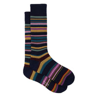 Paul Smith-Harvey Stripe Socks, Blue-UNDERU