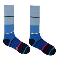 Paul Smith-Hayden Stripe Socks, Blue-UNDERU