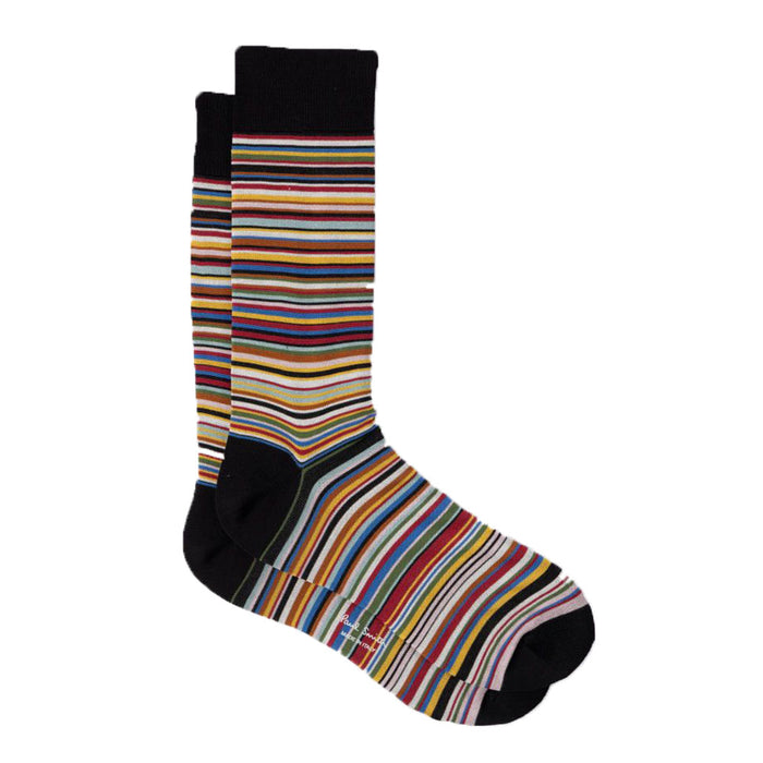 Paul Smith-Signature Stripe Silk-Blend Socks, Multi-UNDERU