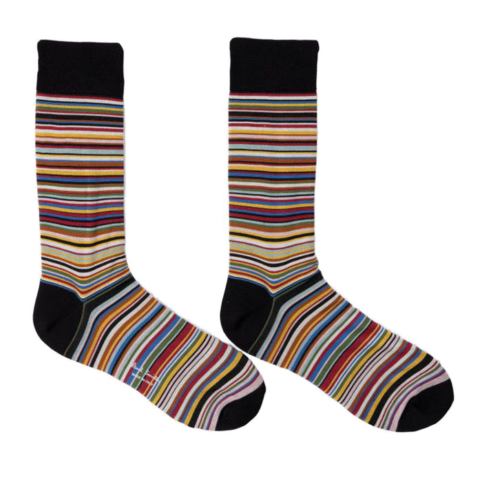 Paul Smith-Signature Stripe Silk-Blend Socks, Multi-UNDERU