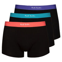 Paul Smith-Mixed Waistband Boxer Trunks, Black-UNDERU