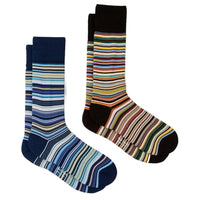 Paul Smith-2-Pack Signature Stripe Socks, Multi-UNDERU