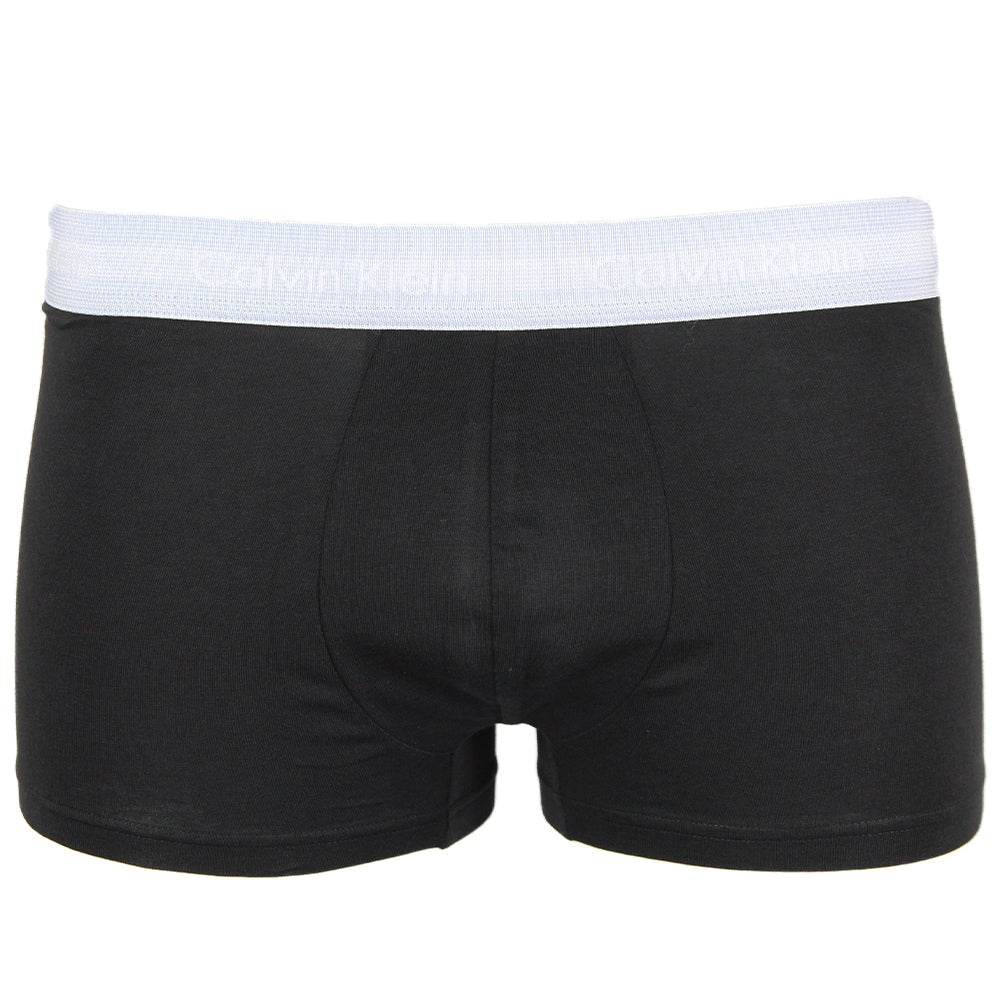 5-Pack Cotton Stretch Low-Rise Boxer Trunks, Black