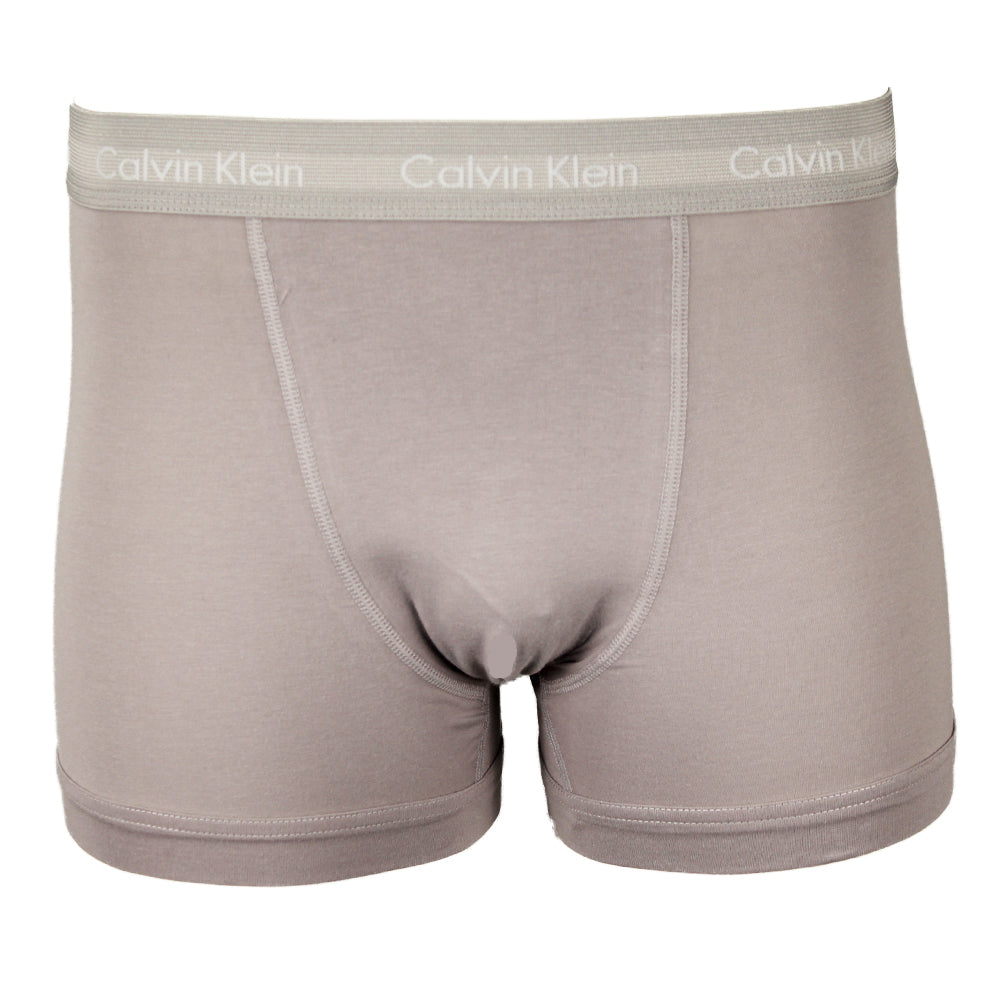 Grey Calvin Klein boxer trunk with white logo waistband