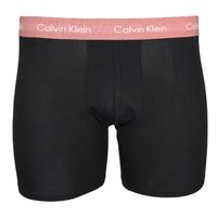 Black Calvin Klein boxer brief with pink waistband