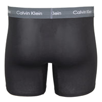 Black Calvin Klein boxer brief with dark grey waistband, back view