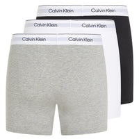 Calvin Klein-3-Pack Modern Cotton Boxer Briefs, Black/Grey/White-UNDERU