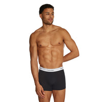 Calvin Klein-3-Pack Modern Cotton Boxer Trunks, Black/Grey/White-UNDERU