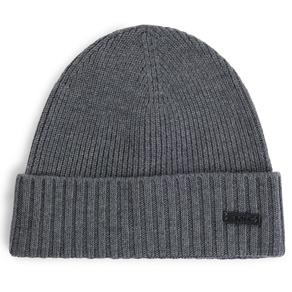 boss-mens-beanie-medium-grey